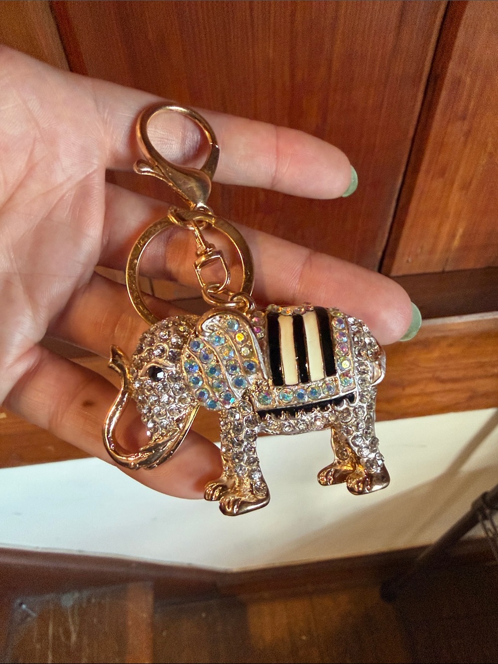 Gold Elephant Keychain/Bag Charm